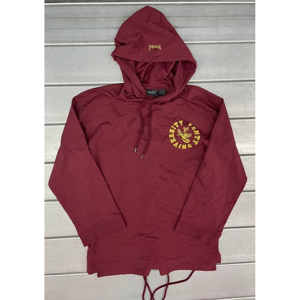 Puma Fenty Uni x Rihanna Hoodie Sweatshirt Womens Small Burgundy Oversized‎